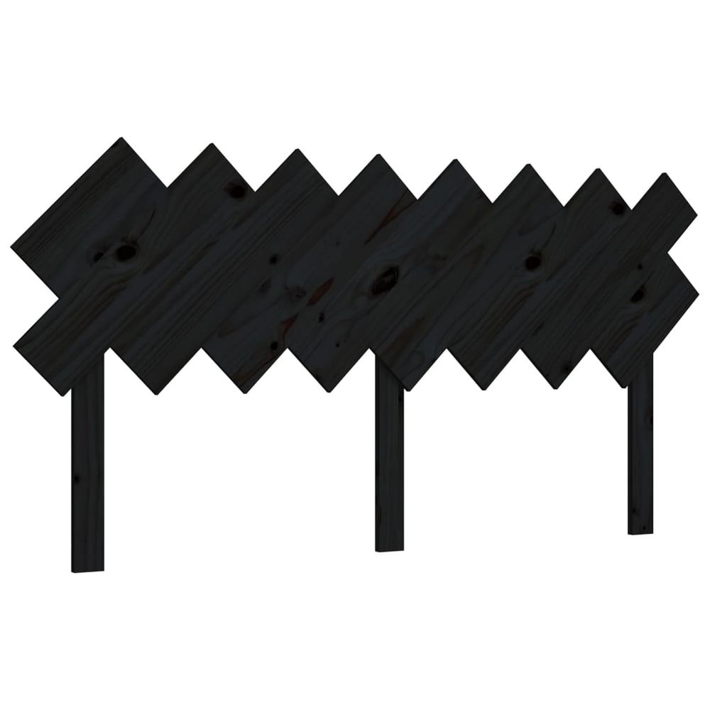 Vidaxl Čelo postele čierne 159,5x3x80,5 cm masívna borovica